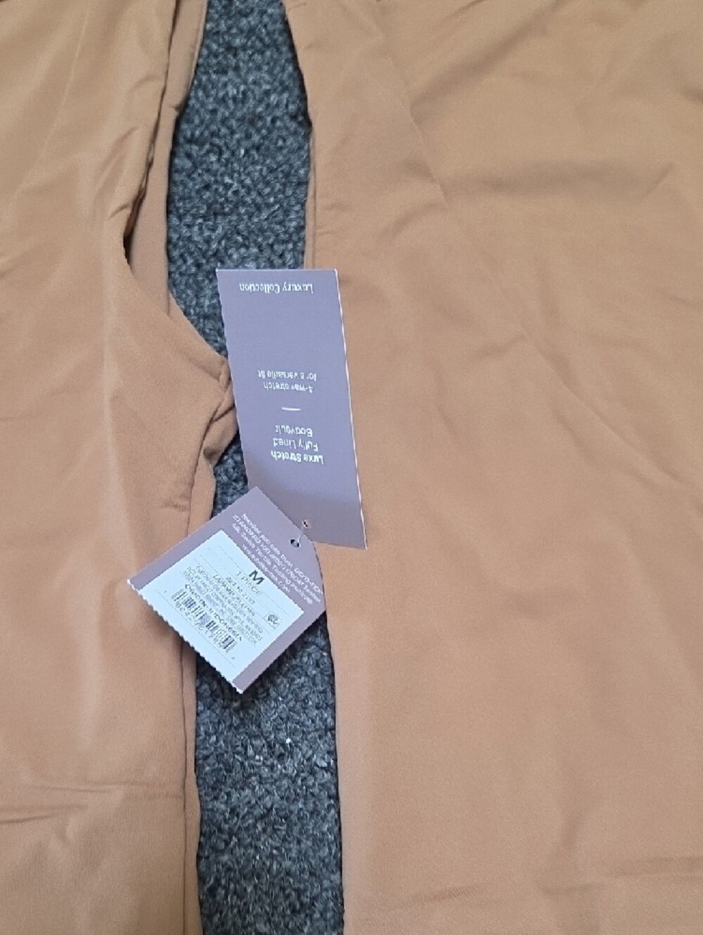 (#1C) 3 Auden Women’s Bodysuit in Camel Tan - Picture 2 of 8